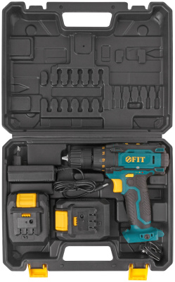 Дрель-Шуруповерт акк. 14,4 В, 0-450/1550 об/мин, 23,0 Нм, 2 (Li-Ion) 1,3 Ач, 1,5 ч., рез. накл., кей