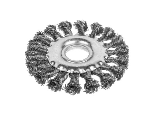 Щетка-крацовка дисковая, витая стальная проволока, посад. d=22,2 мм, d=100мм, РемоКолор