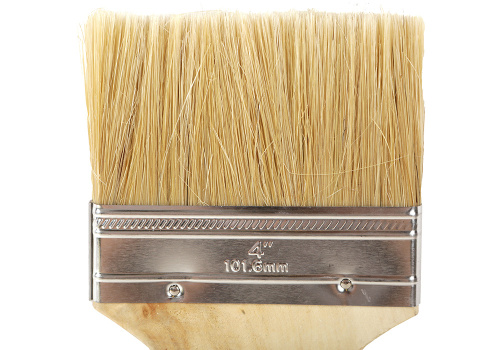 9040-36-100C Кисть плоская Standard 4" (100мм), натуральная щетина, деревянная ручка, Союз