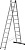 Лестница СИБИН универсальная, двухсекционная, 11 ступеней