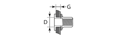 Резьбовые заклепки Nut-S, М5, 1000 шт, стальные с насечками, Kraftool