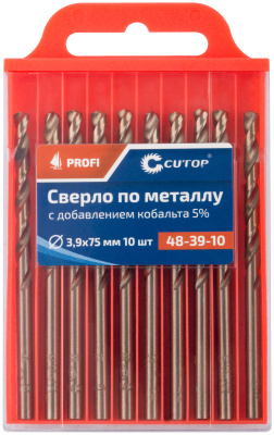 Сверло по металлу Cutop Profi с кобальтом 5%, 3,9 x 75 мм (10 шт)