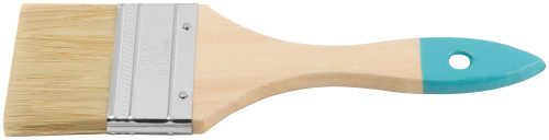 Кисть флейцевая, натур. cветлая щетина, деревянная ручка 2,5" (63 мм)