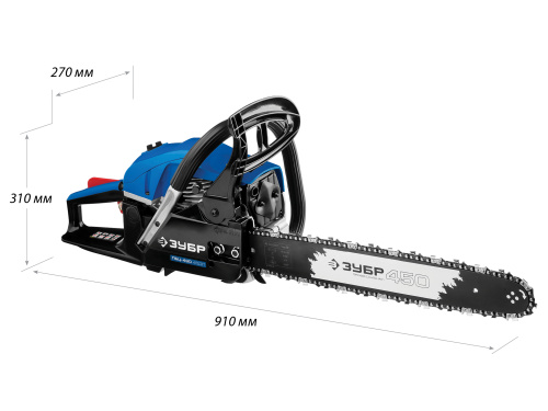 Пила цепная бензиновая, ЗУБР Профессионал ПБЦ-490 45ДП, 12500 об/мин
