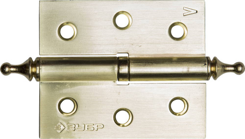 Петля универсальная ЗУБР "ЭКСПЕРТ", 2 подшипника, цвет хром (CP), с крепежом, 125х75х2, 5мм, 2 шт