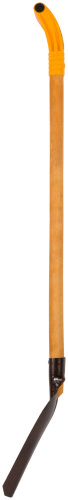 Лопата совковая, рельсовая сталь Р65 (М76), с деревянным черенком и V-ручкой "ПЗИ" 200х280х1420 мм