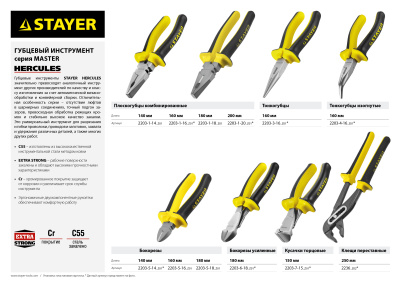 Кусачки торцовые STAYER "PROFESSIONAL" HERCULES, 150 мм