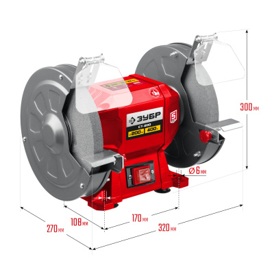 Заточной станок, d200 мм, 400 Вт СТ-200 ЗУБР
