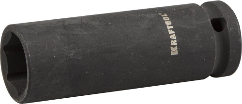 Торцовая головка KRAFTOOL "INDUSTRIE QUALITAT" ударная, удлиненная (1/2"), FLANK, Cr-Mo, 17 мм 