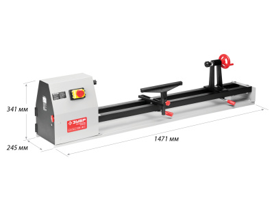 Станок токарный по дереву, ЗУБР ЗСТД-350-1000, 4 скорости, длина 1000 мм, d 350 мм, 350 Вт