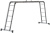 Лестница-трансформер алюминиевая, 4 секции х 5 ступеней, вес 13,2 кг