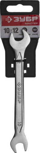 Рожковый гаечный ключ 10 x 12 мм, ЗУБР