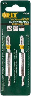 Полотна по дереву, Bimetal, остроконечные зубья, 82/57/1,4 мм (Т101AOF), 2 шт.