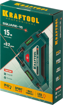 Лазерный угольник для кафеля KRAFTOOL SQUARE-15