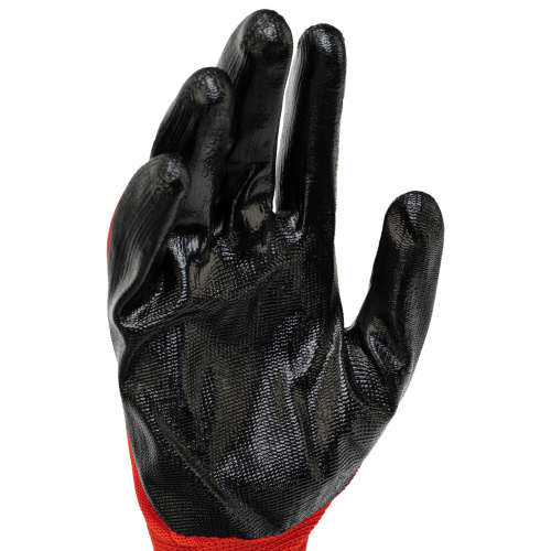 Перчатки полиэфирные с чёрным нитрильным покрытием, размер 9, 13 класс вязки// Stels
