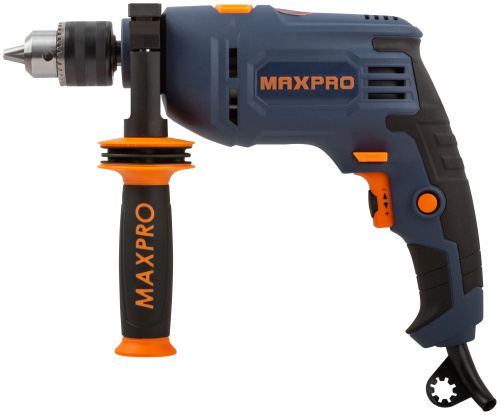 MAX-PRO Дрель ударная 600 Вт, 0-2800об/мин, ключевой патрон 1,5-13мм, 1,6 кг, антивибрационная ручка