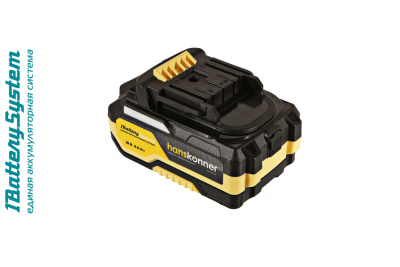 HBP2004 аккумулятор Hanskonner PLATINUM 18 В, 1BatterySystem, 4.0 Ач, USB-разъем, блистер