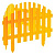 Забор декоративный "Винтаж" 28 х 300 см, желтый, Россия Palisad