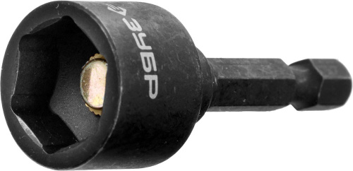 Бита ЗУБР "ПРОФИ" с торцовой головкой, магнитная, хвостовик E 1/4", L=50 мм, 14мм, 1шт 