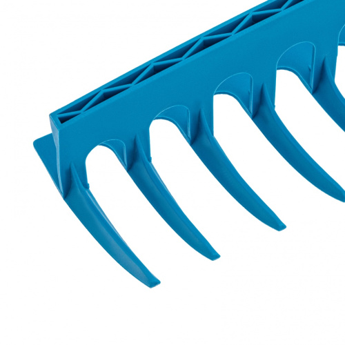 Грабли 12-зубые полипропиленовые с ребрами жесткости без черенка, усиленные, LUXE Palisad