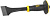 Зубило-конопатка JCB, двухкомпонентная рукоятка с протектором, CrV cталь, 275х75мм 