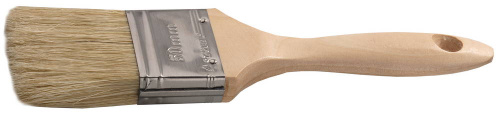 Кисть плоская STAYER "UNIVERSAL-LUX", натуральная щетина, деревянная ручка, 50 мм