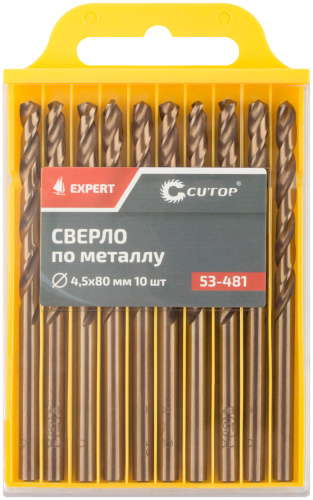 Сверло по металлу Cutop EXPERT, 4,5х80мм (10 шт)