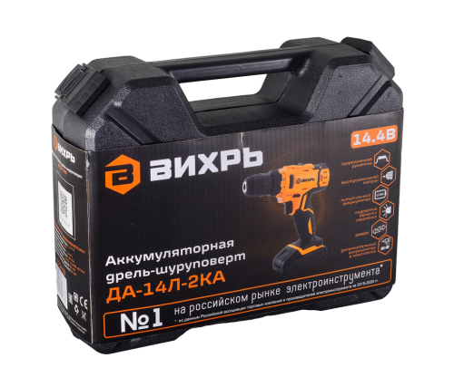 Дрель-шуруповерт аккумуляторная ДА-14Л-2KА (ДА-14Л-2K) (1,5 А/ч) Вихрь