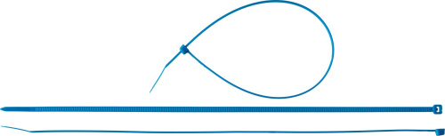 Кабельные стяжки синие КС-С1, 3.6 x 300 мм, 100 шт, нейлоновые, ЗУБР