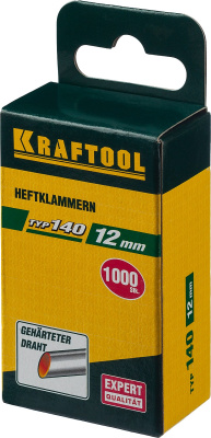 Скобы для степлера широкие тип 140, 1000 шт KRAFTOOL 12 мм