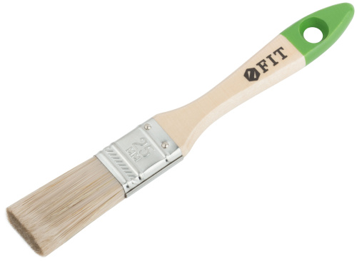 Кисть флейцевая "Микс", смешанная натуральная и искусственная щетина, деревянная ручка  1" (25 мм)