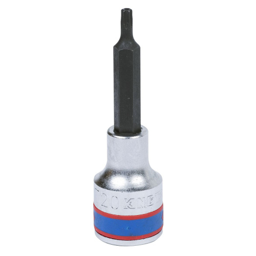 Насадка (бита) торцевая 1/2", TORX, T20, L = 80 мм, с отверстием KING TONY