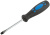 Отвертка "Стандарт", CrV сталь, прорезиненная черно-синяя ручка  5х75 мм SL