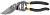 Секатор, режущие кромки внахлест, изогнутое лезвие, усиленная пружина, цельнокованый, ПВХ ручки 215 