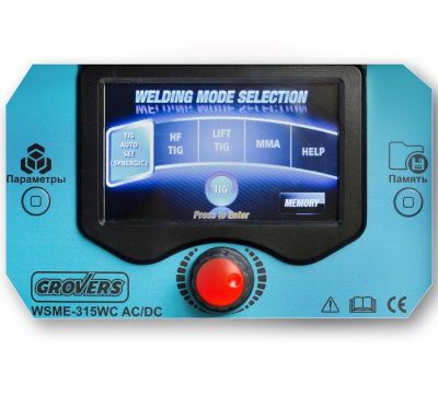 Аргонодуговой сварочный аппарат WSME315 WC AC/DC Pulse (LCD) GROVERS