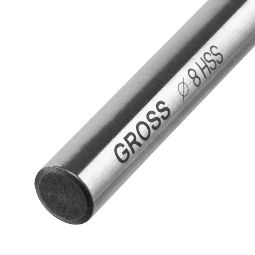 Сверло спиральное по металлу 8,0 мм, HSS, 338 W  Gross