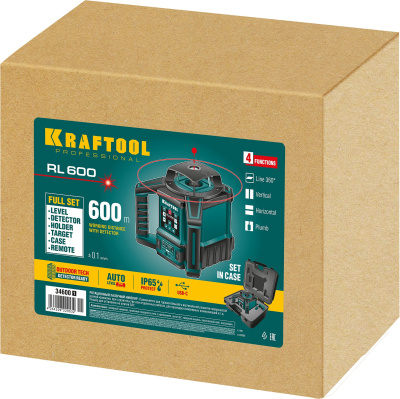 Ротационный лазерный нивелир KRAFTOOL RL600