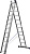 Лестница СИБИН универсальная,  трехсекционная со стабилизатором, 12 ступеней