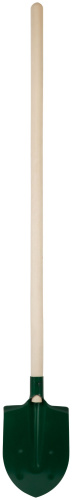 Лопата штыковая с ребрами жесткости, с деревянным черенком  190х350х1420 мм