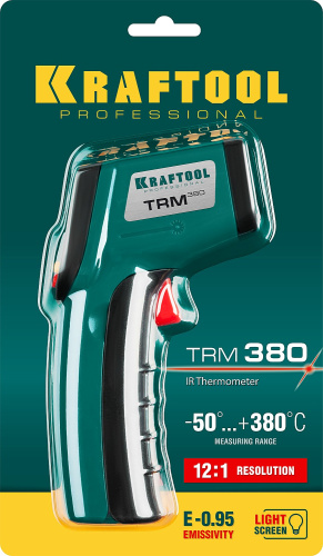 Пирометр инфракрасный TRM-380, KRAFTOOL 45707-380, -50°С +380°С