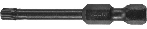Биты ЗУБР "ПРОФИ" TORX, тип хвостовика E 1/4", T25, 50 мм, 2шт, на карточке 
