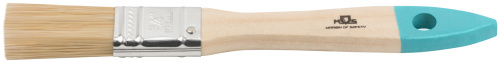 Кисть флейцевая, натур. cветлая щетина, деревянная ручка 3/4" (19 мм)