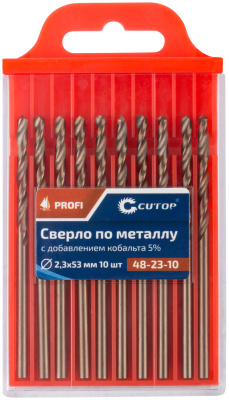 Сверло по металлу Cutop Profi с кобальтом 5%, 2,3 x 53 мм (10 шт)