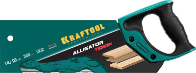 Ножовка с обушком для стусла (пила) KRAFTOOL "KraftMax" TENON, 14 /15 TPI, 300 мм, специальный зуб