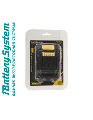 HBP2004 аккумулятор Hanskonner PLATINUM 18 В, 1BatterySystem, 4.0 Ач, USB-разъем, блистер