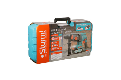 Аккумуляторный перфоратор Sturm! CRH1832BLC 1BatterySystem