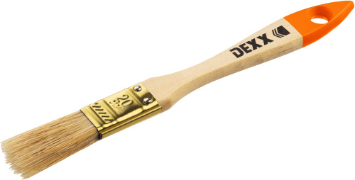 Кисть флейцевая DEXX, деревянная ручка, натуральная щетина, индивидуальная упаковка, 20 мм