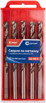 Сверло по металлу Cutop Profi с кобальтом 5%, 11 x 142 мм (5 шт)