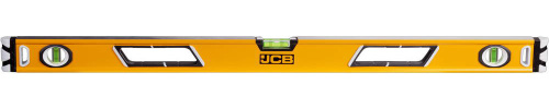 Уровень JCB коробчатый, магнитный, 3 ампулы, крашенный, с ручками, 0,5мм/м, 90см 
