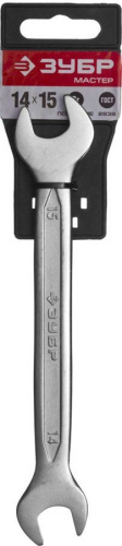 Рожковый гаечный ключ 14 x 15 мм, ЗУБР